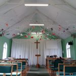 Inside the Church - Peace Crane Decorations