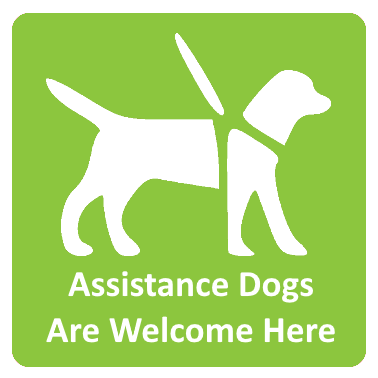 Assistance Dogs are Welcome Here